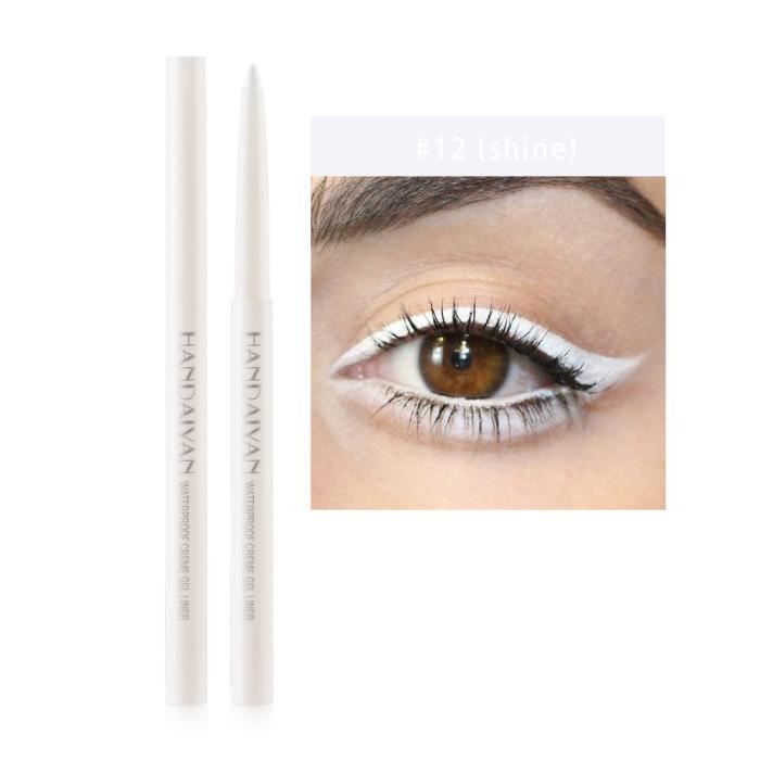 EYELINER CRAYON,12crayon Eyeliner en Gel mat, 20 couleurs, facile