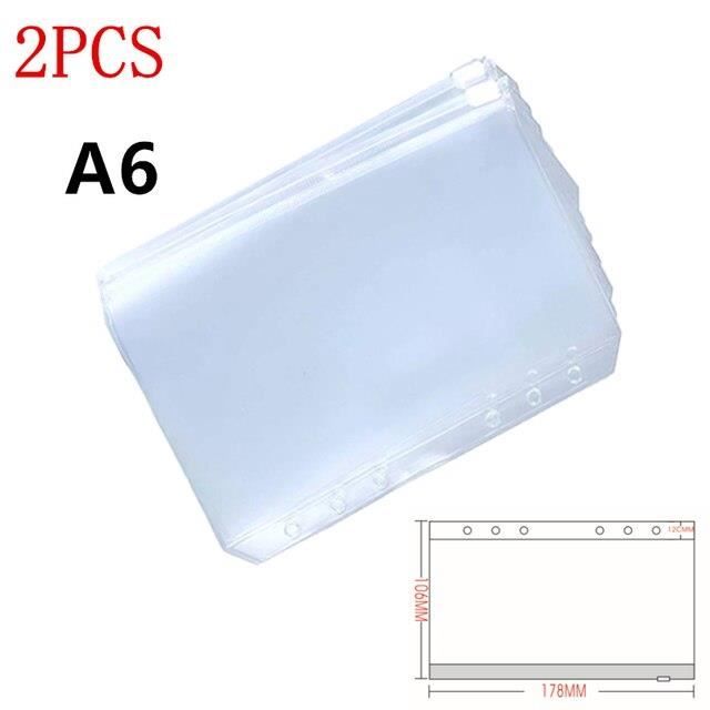 Lot De 6 Pochettes Plastique à Fermeture éclair Antner – Multicolore, Format Lettre, Pour Classeur à 3 Anneaux