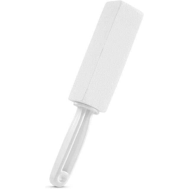 CALLARON Lot De 4 Brosses De Toilette Incurvées - Nettoyage Profond Et Ergonomique Beige Blanche