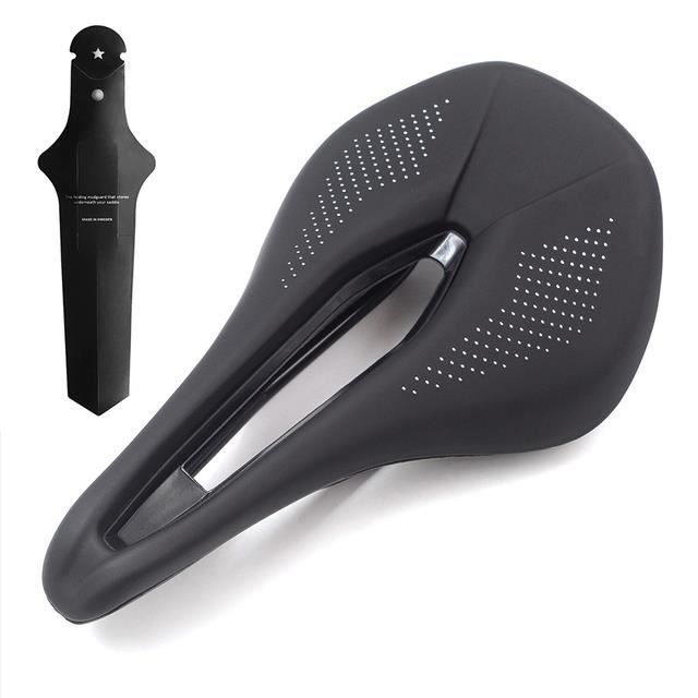 KEMIMOTO Selle de vélo, Large et Douce, Confortable, Respirante, amortissante des Chocs, Selle de vélo Ergonomique pour Homme et Femme, siège de vélo