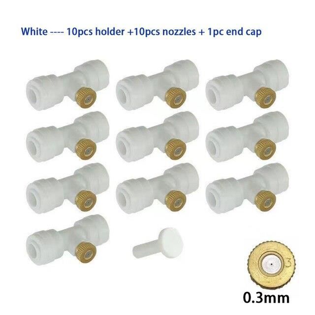 Kit D’Irrigation Brumisateur Extérieur AGPTEK 20M 67pcs - 23 Buses De Brume Avec Joints En T Pour Terrasse, Jardin & Piscine