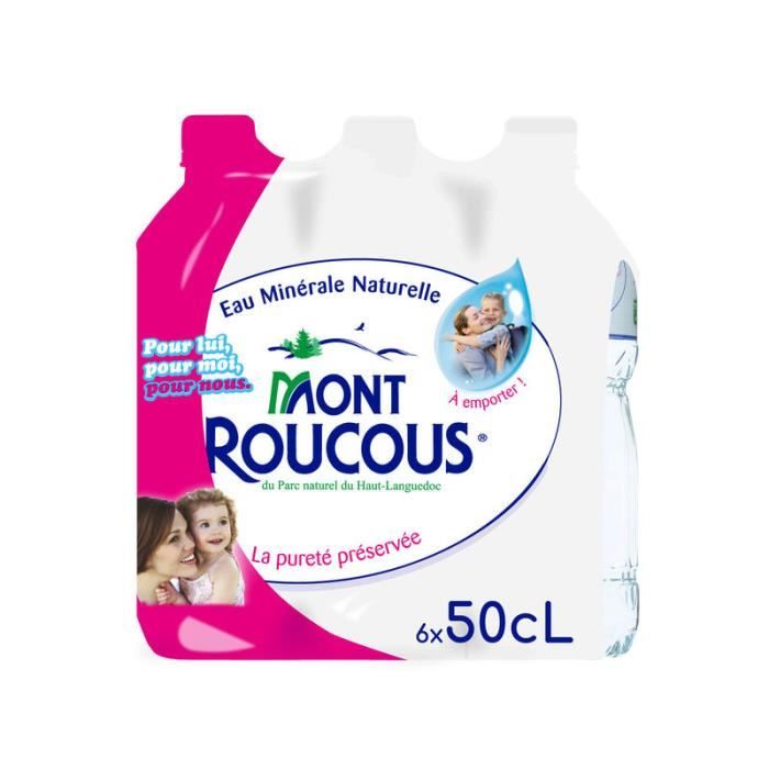 Lot De 6 Bouteilles D Eau Mont Roucous 50 Cl Cdiscount Au Quotidien