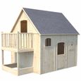 Cabane en bois pour enfant - SOULET - DUPLEX - Maisonnette en bois à étage - Dimensions 3060x2120x2490mm-1
