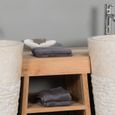 Meuble de salle de bain en teck Florence double 180cm - WANDA COLLECTION - Contemporain - Design - Crème-1