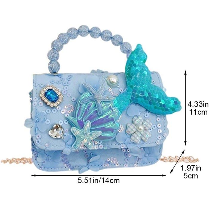Sac à Dos Cordon De Serrage Paillettes Sirène – Réversible Magique, Taille L 29x57 Cm, Pour Enfants, Danse, Plage, Cadeau Brillant