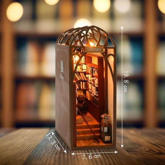 Cuteefun DIY Book Nook Kit, Mini Maison de Poupée DIY, Inserts Déta