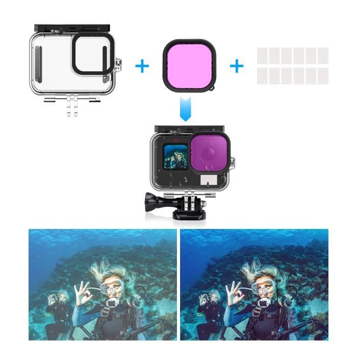 AFAITH Kit d'Accessoires pour GoPro Hero 9/10/11 Black, Étui de