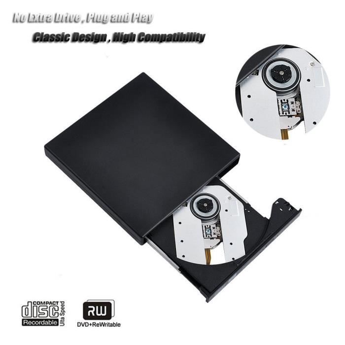 Lecteur/Graveur Optique Externe USB 2.0 CD/DVD RW - CAPMICRO