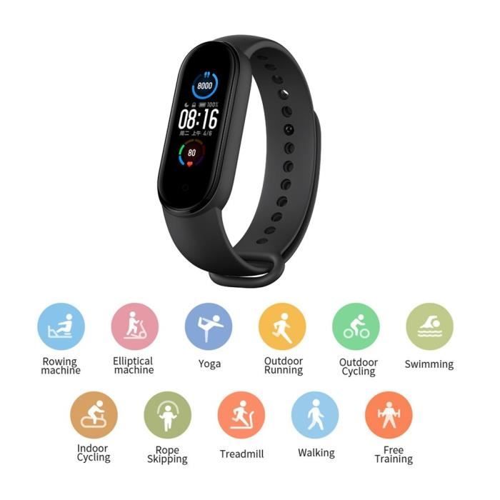 Montre connect e Nouveau Xiaomi Mi Band 5 Original Miband 5