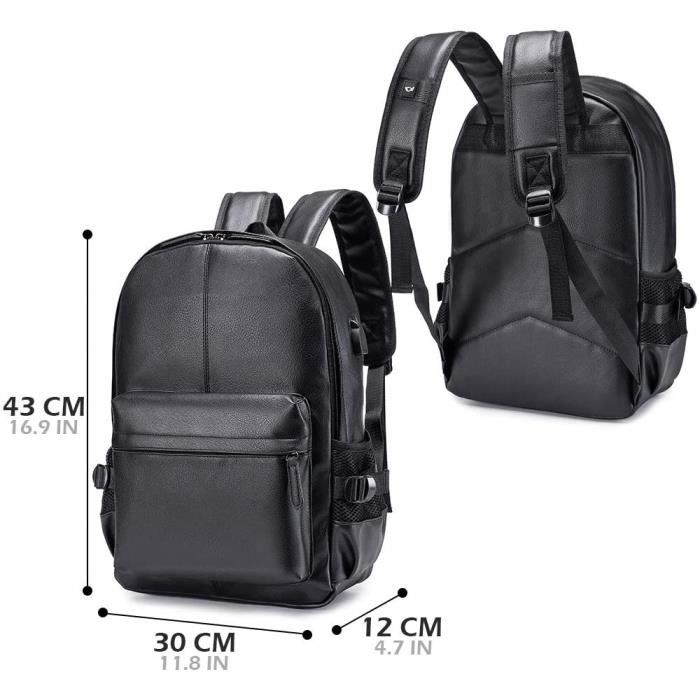 Sac dos Marron en cuir veritable compatible MACBOOK AIR 13