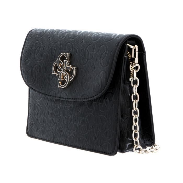 GUESS Chic Shine Mini Crossbody Flap Black 99931 Cdiscount Bagagerie Maroquinerie