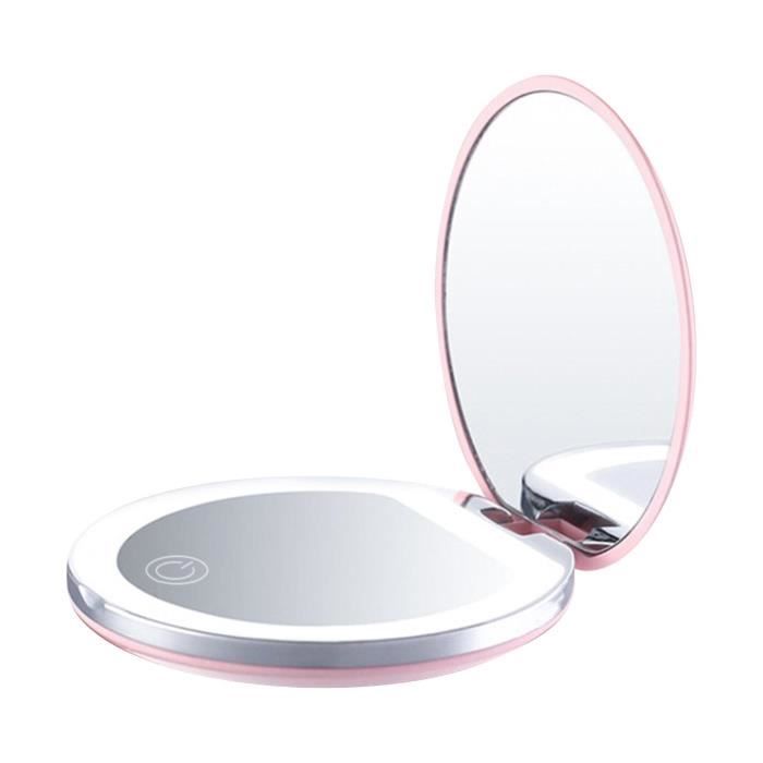 Miroir de poche compact avec lumière LED miroir pliable - Temu Canada