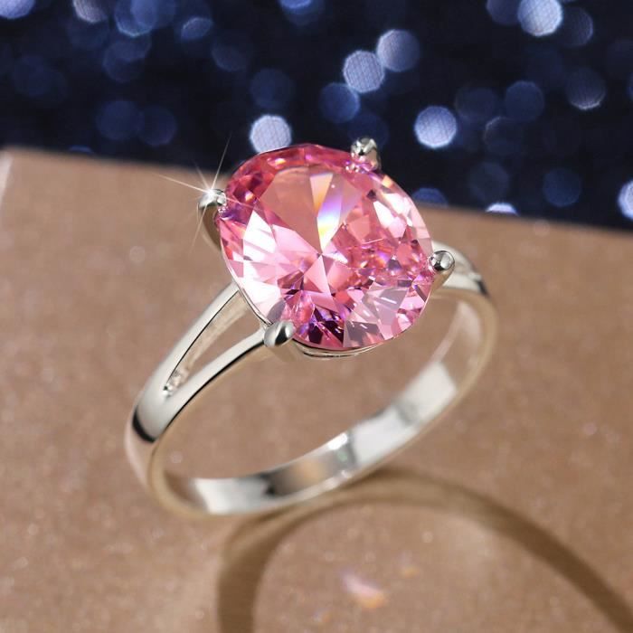 Bague Pour Femme En Or Plaqué 18K Blanc Et Jaune Rosé, Avec Zirconium Cubique - Neuve Avec étiquettes