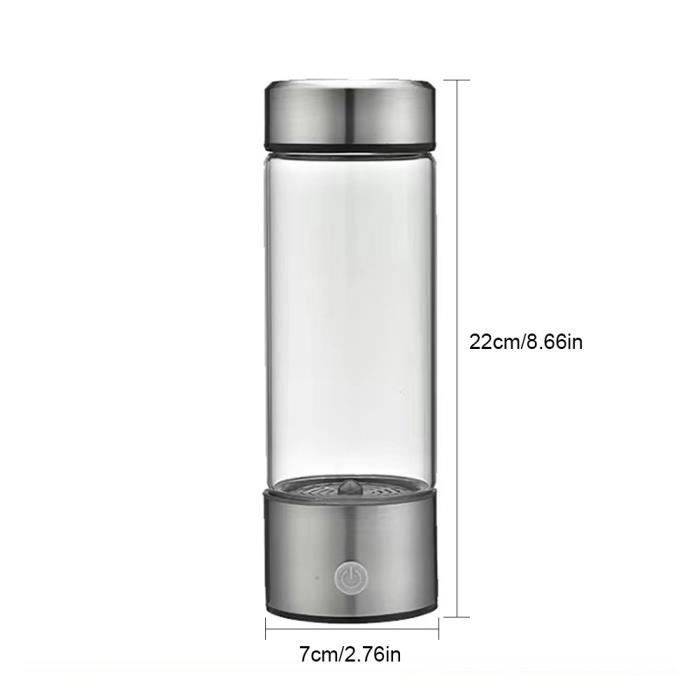 Bouteille Hydrogène Portable | Verre Borosilicaté Trempé