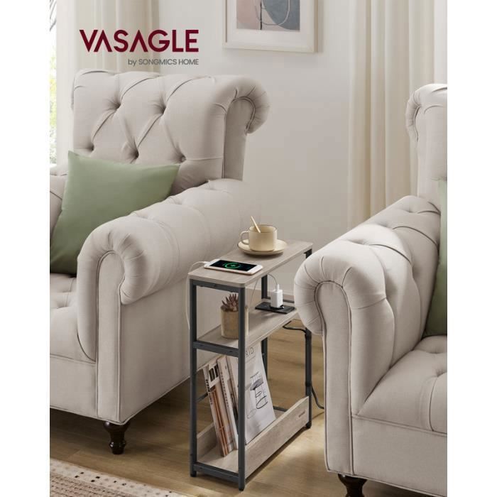 Table Basse Petite Table D'appoint Noir En Verre Avec Étagère 40*40*50cm - Maison