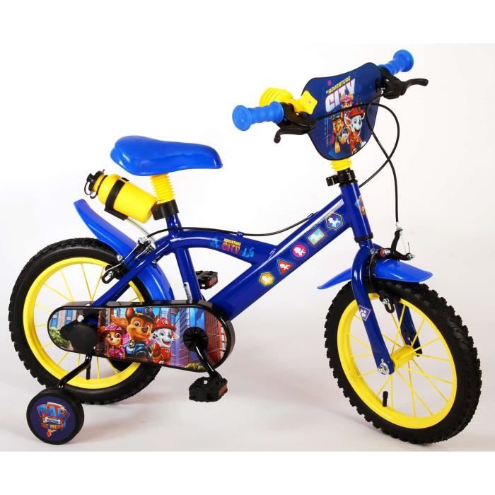 Velo pour enfants Paw Patrol The Movie Garcons 14 pouces Bleu Selle bleue Cdiscount Sport