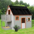 Cabane en bois pour enfant - SOULET - DUPLEX - Maisonnette en bois à étage - Dimensions 3060x2120x2490mm-2