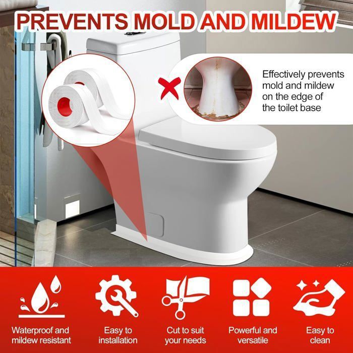 Joint Silicone Blanc Salle de Bain,Taille par rouleau 5m*3.8cm,Ruban — free download