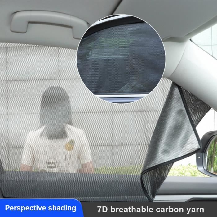  Déflecteurs de fenêtre latérale 2 pièces magnétiques  pare-soleil de voiture protection UV rideau avant arrière pare-soleil fenêtre  latérale maille pare-soleil film protection grille d'aération