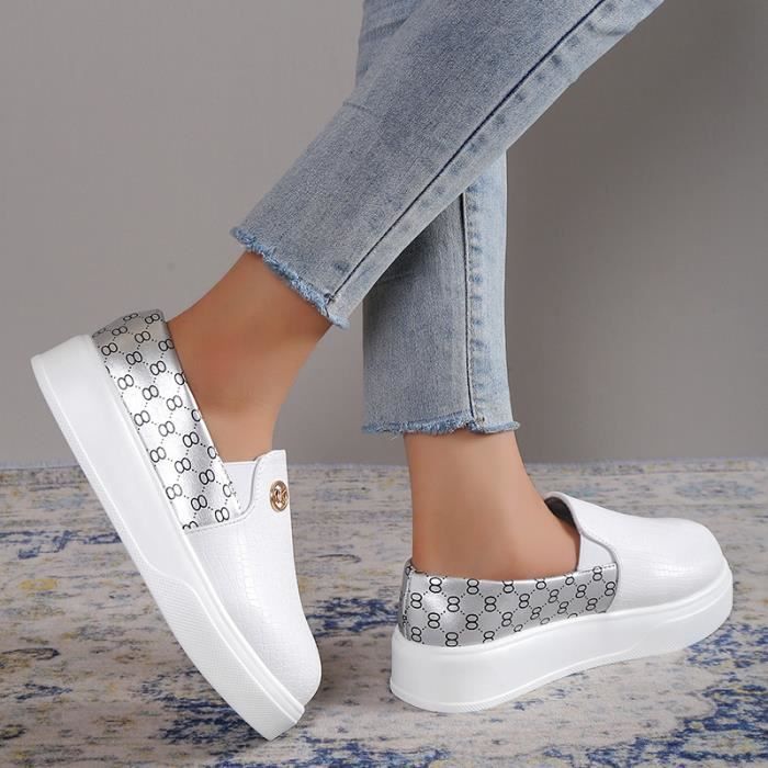 Basket blanche plateforme new arrivals