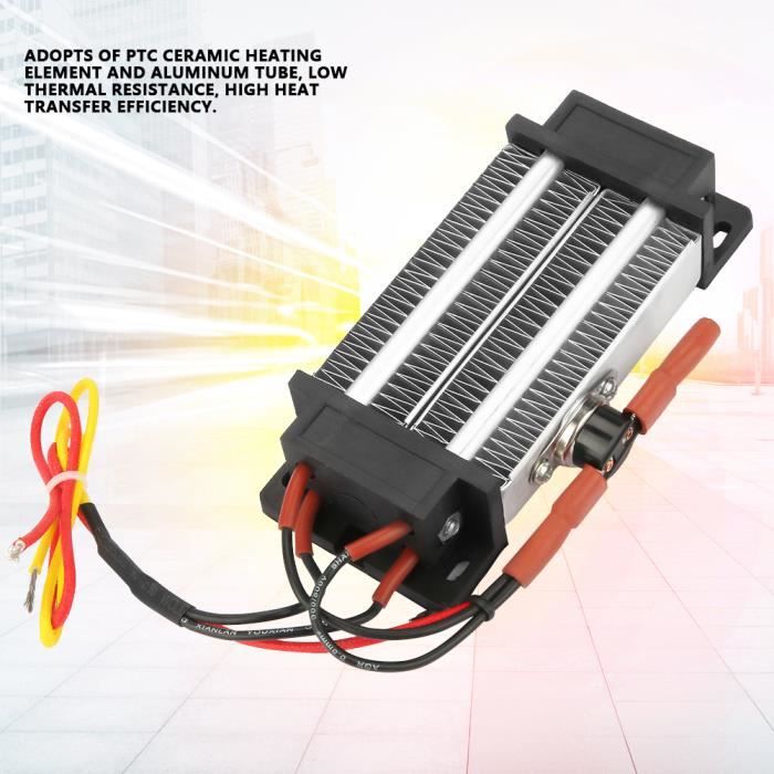 Réchauffeur PTC 220V 300W, élément d'air en céramique PTC isolé, réchauffeur PTC isolé thermostatique en céramique électrique pour l'électronique générale