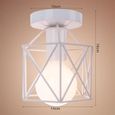 UNI Lampe de Plafond 14cm 3 Pack Plafonnier Cage Carré Blanc Lustre Suspension Luminaire pour Entrée Couloir Escalier-3