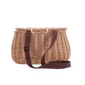 Panier de pêche ancien en osier français pêche à la
