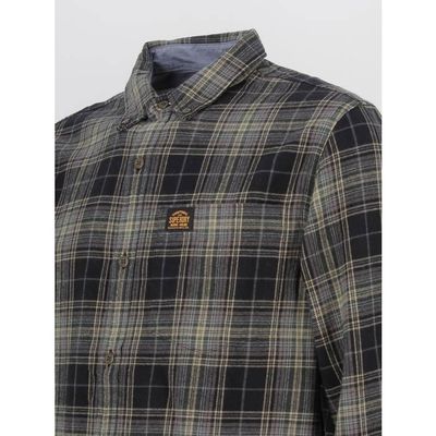 Chemise SUPERDRY Homme Coton Bordeaux - Taille M - Occasion Très Bon État