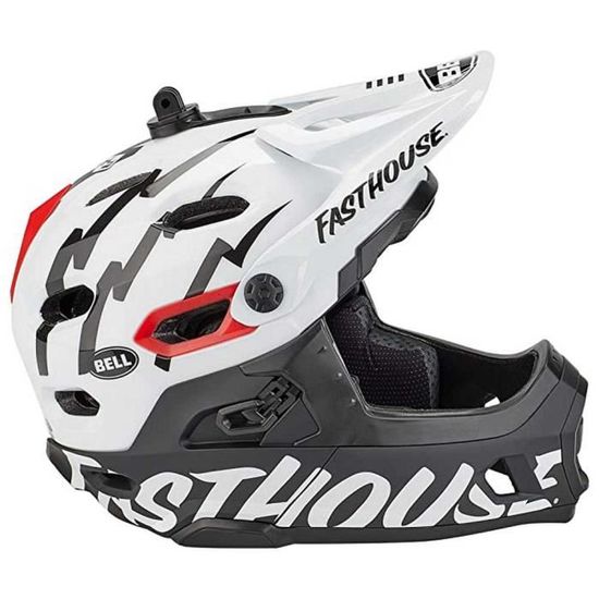 Casque VTT Super DH MIPS 2022 BELL Noir Mat Brillant Blanc Polycarbonate Cdiscount Sport
