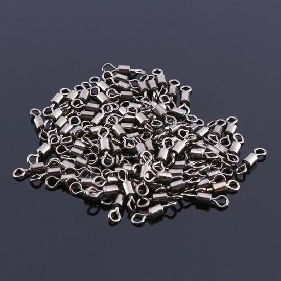 forte Ligne de pêche connecteur solides anneaux USA NAVIRE! 100x #8 Barrel Swivel 45 Lb environ 20.41 kg