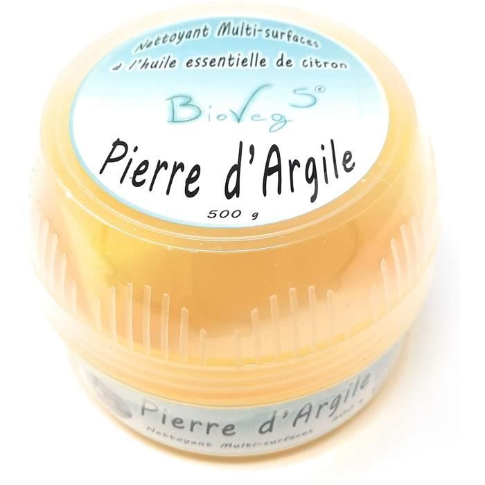 Pierre Blanche de Nettoyage - 500g - Pierre d'Argile Ecologique avec eponge  – BIOIMPACT Produits Menagers Ecologiques Made in France