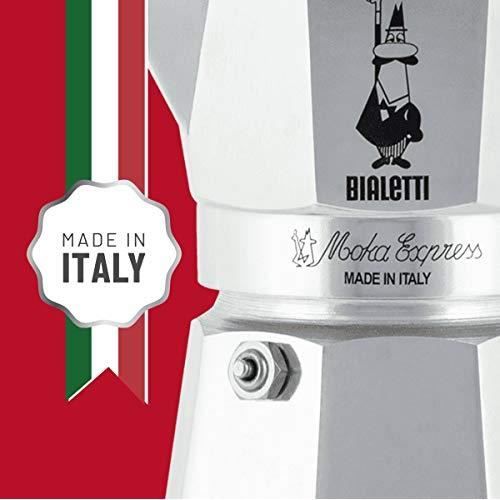 Bialetti Cafetière italienne Moka Express 3 tasses, Argenté