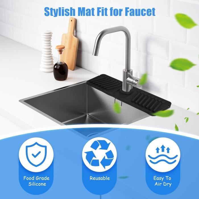 SuoKom Tapis De Robinet En Silicone Anti-Éclaboussures Pour Évier