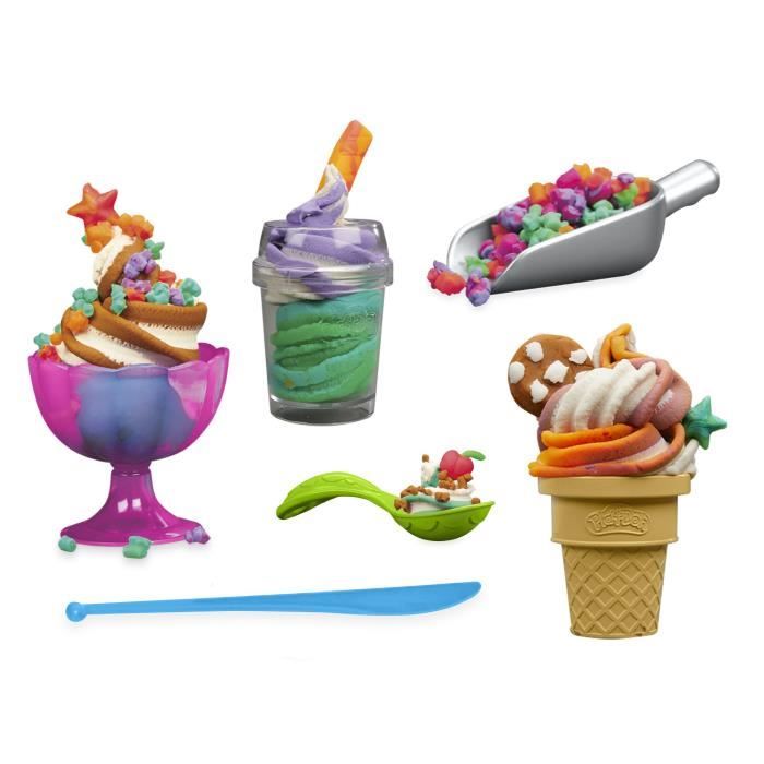 PlayDoh coffret Mes glaces arcenciel avec pâte à modeler Cdiscount Jeux Jouets