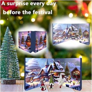 Ensemble de 24 Pcs Accessoires de Noël pour Enfants Ensemble Aveugle Drôle Boîte de Tours Calendrier de l'Avent Jouet Cadeaux de Fête Nouvel An Garçons Filles
