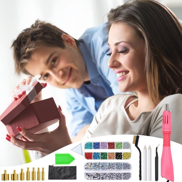 Strass Application Kit Applicateur Strass Hotfix, Kit Strass Thermocollant Avec 2 Boîtes de ...
