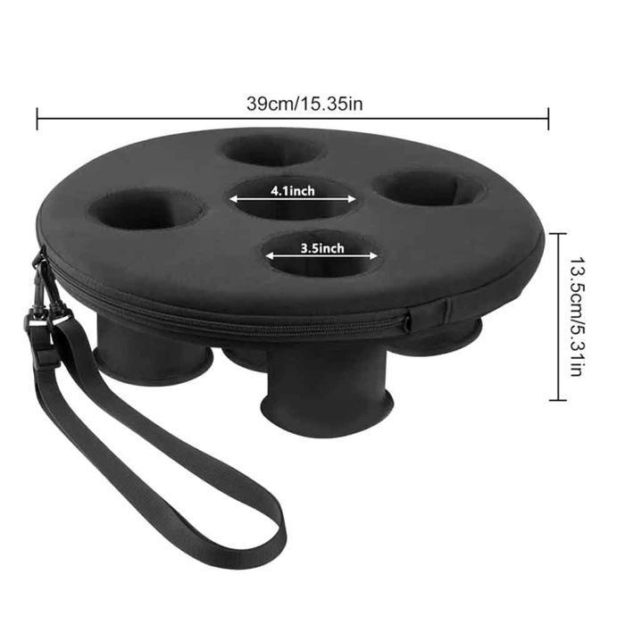 Porte-gobelet flottant pour piscine avec 5 trous - Dessous de verre | flottant - Pour la plage, la piscine, les fêtes - Accessoires de piscine