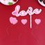 4 Pcs Pack Glitter Rose Amour Coeur Bougies Pour Gateau