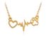 Amour Des Animaux Coeur Chat Chien Patte Battement De Coeur Electrocardiogramme Pendentif Dame Collier Dore Achat Vente Sautoir Et Collier Amour Des Animaux Coeur Chat Dore