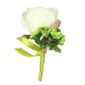 1pcs Fleur Soie Bouquet Avec Pince Marié Costume Mariage Décoration Homme Blanc
