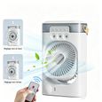 Refroidisseur d'air 3 en 1 - Ventilateur +Climatiseur +Humidificateur - 3 vitesses +3 types pulvérisation -7 couleurs -Climatiseur
