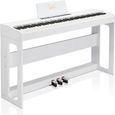 Piano numérique Piano électrique - 88 touches dynamique , USB - Set avec casque - Blanc-0