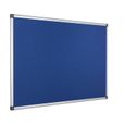 Bi-Office Tableau d`Affichage en Feutre Bleu Maya, Cadre en Aluminium, 120x90 cm - FA0543170-0