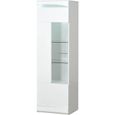 Colonne Vitree 1 Porte Blanc Laque Brillant A Leds Pesmes L 50