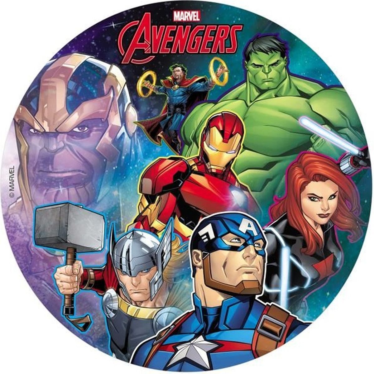 Disque Sans Sucre Cm Avengers Decor Gateau Anniversaire Cdiscount Maison