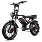 OOKTEK Vélo électrique Tout Terrain 20" Moteur 2000W-Autonomie 60km-Batterie 48V 25Ah-7 Vitesses-Suspension intégrale VTT Fat Bike-Noir