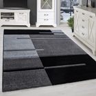 CAPITAL SPORTS Tapis Moderne - Karzelt - Carreaux - Noir Gris - 160x230 cm