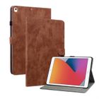 NOBRAND Coque Tablette iPad 10.2" (Modèle 2021-2020-2019,9ème-8ème-7ème Génération) Étui Coque en Cuir PU Housse Magnetic Housse - Marron