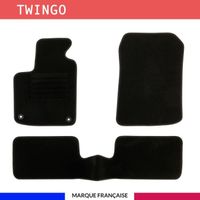 Tapis de voiture - Sur Mesure pour TWINGO 2 (2007 à 2014) - 3 pièces - Tapis de sol antidérapant pour automobile
