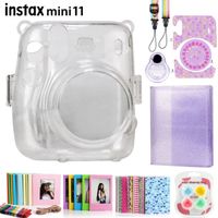 violet B - Compatible avec l'appareil Photo Instax Mini 11, le lot d'accessoires comprend un étui en cristal,